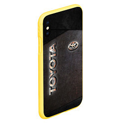 Чехол iPhone XS Max матовый TOYOTA ЖЕЛЕЗО, цвет: 3D-желтый — фото 2