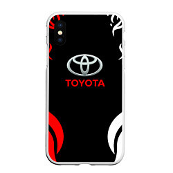Чехол iPhone XS Max матовый Автомобиль Toyota, цвет: 3D-белый