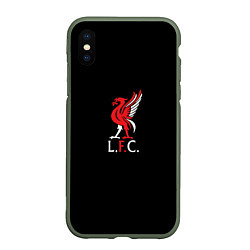 Чехол iPhone XS Max матовый Leverpool YNWA, цвет: 3D-темно-зеленый