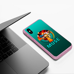 Чехол iPhone XS Max матовый The Resistance - Muse, цвет: 3D-розовый — фото 2