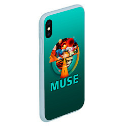 Чехол iPhone XS Max матовый The Resistance - Muse, цвет: 3D-голубой — фото 2