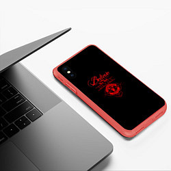 Чехол iPhone XS Max матовый Believe in Devils, цвет: 3D-красный — фото 2