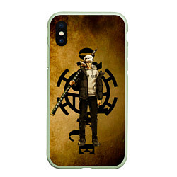 Чехол iPhone XS Max матовый Трафальгар Ло One Piece c нодати, цвет: 3D-салатовый