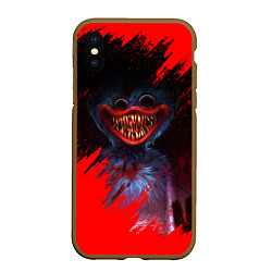 Чехол iPhone XS Max матовый Huggy Wuggy: Horror Game, цвет: 3D-коричневый