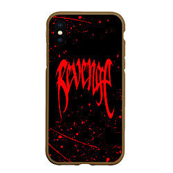 Чехол iPhone XS Max матовый XXXTENTACION REVENGE, БРЫЗГИ КРАСОК