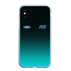 Чехол iPhone XS Max матовый Ford ST Carbon