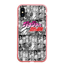 Чехол iPhone XS Max матовый JOJOS BIZARRE ADVENTURE ЧЁРНО БЕЛОЕ, цвет: 3D-баблгам