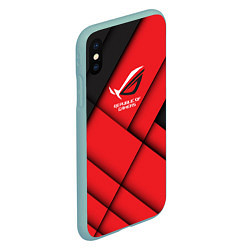 Чехол iPhone XS Max матовый ROG - republic of gamers, цвет: 3D-мятный — фото 2