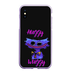 Чехол iPhone XS Max матовый Poppy Playtime: Huggy, цвет: 3D-светло-сиреневый