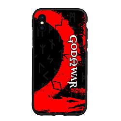 Чехол iPhone XS Max матовый GOD OF WAR СИМВОЛ КРАТОСА, цвет: 3D-черный