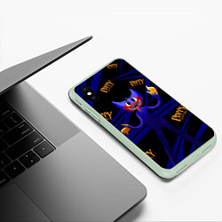 Чехол iPhone XS Max матовый Poppy Playtime Геометрия, цвет: 3D-салатовый — фото 2