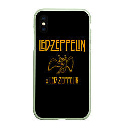 Чехол iPhone XS Max матовый Led Zeppelin x Led Zeppelin, цвет: 3D-салатовый