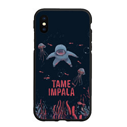 Чехол iPhone XS Max матовый Tame impala under water, цвет: 3D-черный