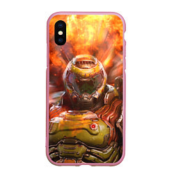 Чехол iPhone XS Max матовый DoomGuy in Fire Doom