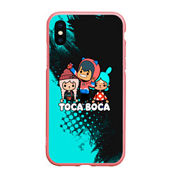 Чехол iPhone XS Max матовый Toca Boca Рита и Леон, цвет: 3D-баблгам