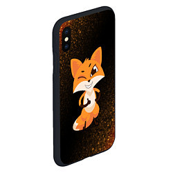 Чехол iPhone XS Max матовый Fox - Winking - Noise, цвет: 3D-черный — фото 2