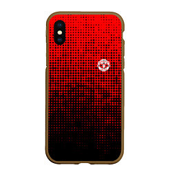 Чехол iPhone XS Max матовый MU red-black