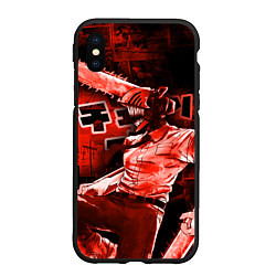 Чехол iPhone XS Max матовый Chainsaw Man, Дэнджи, цвет: 3D-черный