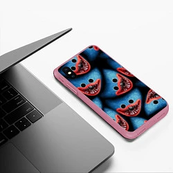 Чехол iPhone XS Max матовый POPPY PLAYTIME ХАГИ ВАГИ ЛИЦО МОНСТРА, цвет: 3D-малиновый — фото 2