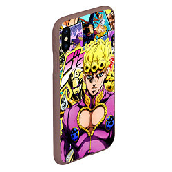 Чехол iPhone XS Max матовый JoJos Bizarre Adventure - Джорно Джованна, цвет: 3D-коричневый — фото 2