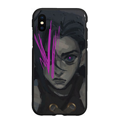 Чехол iPhone XS Max матовый Jinx - Arcane, цвет: 3D-черный