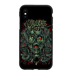 Чехол iPhone XS Max матовый Jungle Rot, цвет: 3D-черный