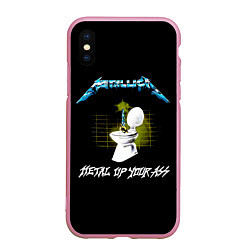 Чехол iPhone XS Max матовый Kill Em All - Metallica, цвет: 3D-розовый