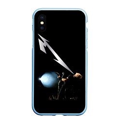 Чехол iPhone XS Max матовый Quebec Magnetic - Metallica, цвет: 3D-голубой