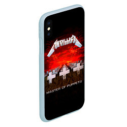 Чехол iPhone XS Max матовый Master of Puppets - Metallica, цвет: 3D-голубой — фото 2