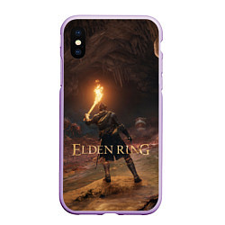 Чехол iPhone XS Max матовый Elden Ring - подземелье, цвет: 3D-сиреневый