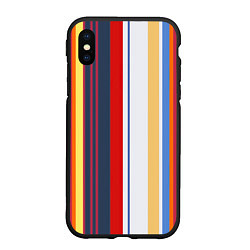 Чехол iPhone XS Max матовый Stripes Abstract, цвет: 3D-черный