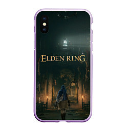 Чехол iPhone XS Max матовый Elden Ring - логово, цвет: 3D-сиреневый