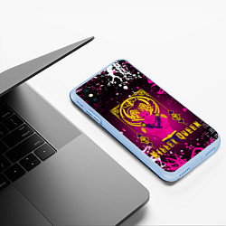 Чехол iPhone XS Max матовый JOJO KILLER QUEEN КОРОЛЕВА УБИЙЦА, цвет: 3D-голубой — фото 2