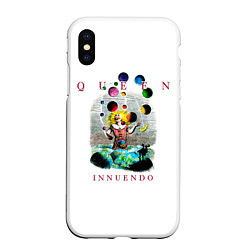 Чехол iPhone XS Max матовый Innuendo - Queen, цвет: 3D-белый