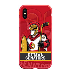 Чехол iPhone XS Max матовый Оттава Сенаторз, Ottawa Senators