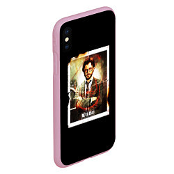 Чехол iPhone XS Max матовый БУМАЖНЫЙ ДОМ ФОТОКАРТОЧКА LA CASA DE PAPEL, цвет: 3D-розовый — фото 2