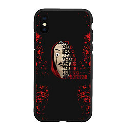 Чехол iPhone XS Max матовый БУМАЖНЫЙ ДОМ БРЫЗГИ КРАСОК LA CASA DE PAPEL BELLA