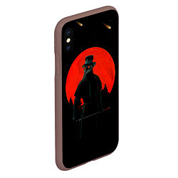 Чехол iPhone XS Max матовый Plague doctor ЧУМНОЙ ДОКТОР, цвет: 3D-коричневый — фото 2