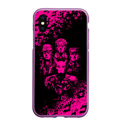 Чехол iPhone XS Max матовый JOJO BIZARRE ADVENTURE ПЕРСОНАЖИ, цвет: 3D-фиолетовый