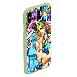 Чехол iPhone XS Max матовый JoJos Bizarre Adventure - Джолин Кудзё, цвет: 3D-салатовый — фото 2