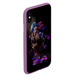 Чехол iPhone XS Max матовый My enemy, цвет: 3D-фиолетовый — фото 2