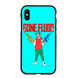 Чехол iPhone XS Max матовый GONE Fludd whith gun, цвет: 3D-черный