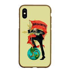 Чехол iPhone XS Max матовый Megadeth world, цвет: 3D-коричневый