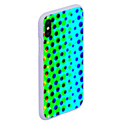 Чехол iPhone XS Max матовый Цветная кислота, цвет: 3D-светло-сиреневый — фото 2