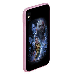 Чехол iPhone XS Max матовый GOD OF WAR РАГНАРЁК, цвет: 3D-розовый — фото 2