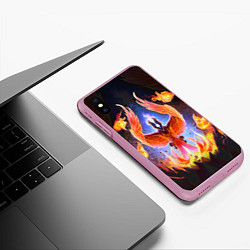 Чехол iPhone XS Max матовый DOTA 2 ФЕНИКС, цвет: 3D-розовый — фото 2