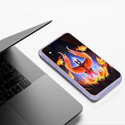 Чехол iPhone XS Max матовый DOTA 2 ФЕНИКС, цвет: 3D-светло-сиреневый — фото 2