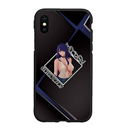 Чехол iPhone XS Max матовый Shogun Raiden Сёгун Райдэн Эи, Genshin Impact, цвет: 3D-черный