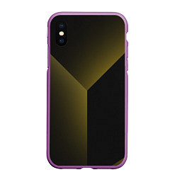 Чехол iPhone XS Max матовый Градиентные полосы, цвет: 3D-фиолетовый