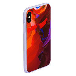 Чехол iPhone XS Max матовый Акварельная Феерия, цвет: 3D-светло-сиреневый — фото 2